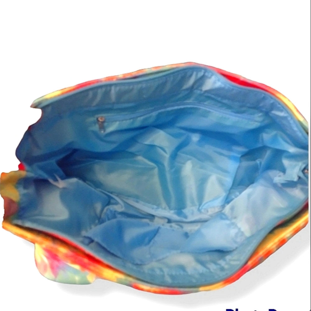 NWT No Boundaries Baby Blue & Tie Dye Oversized Insulated Zippered Beach Bag - Picture 3 of 10